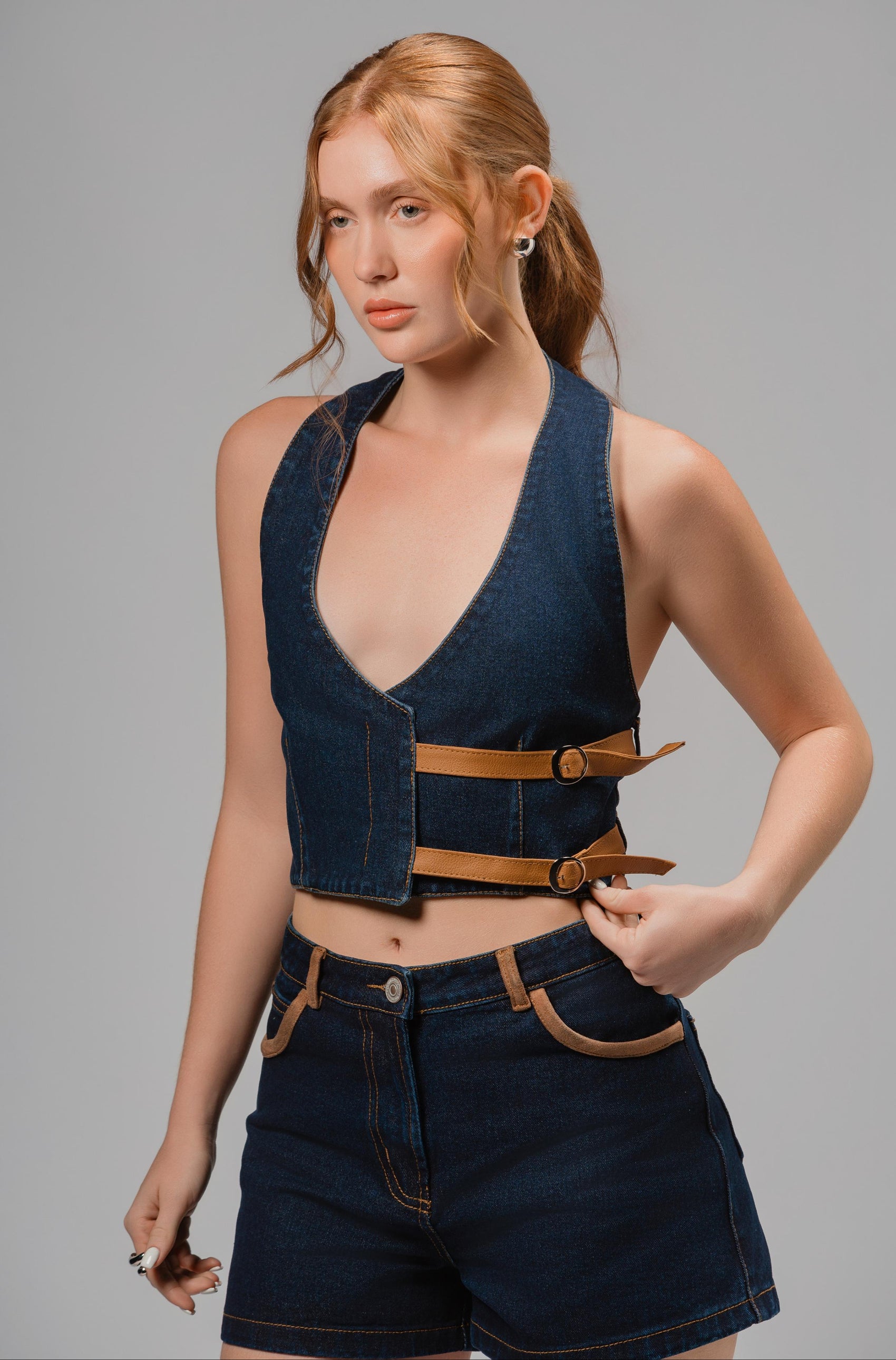 DENIM BELTED VETS