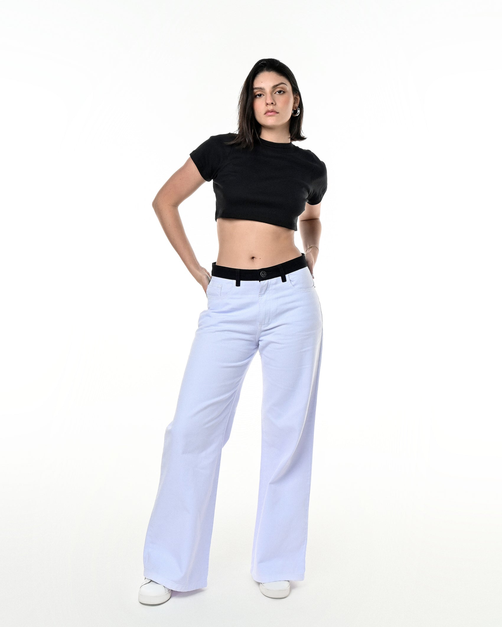 Wide Leg Pretina Negra