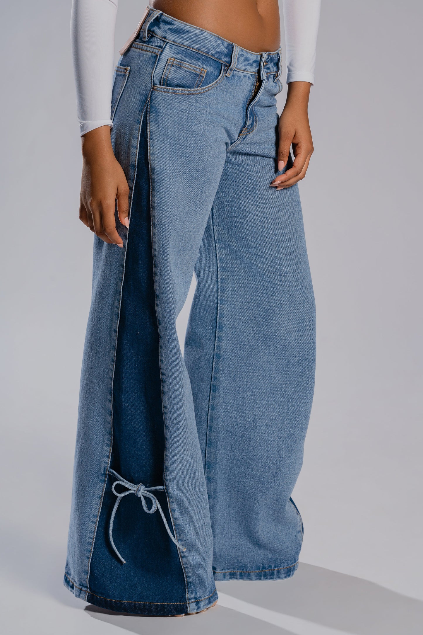 RIBBON PALAZZO JEANS