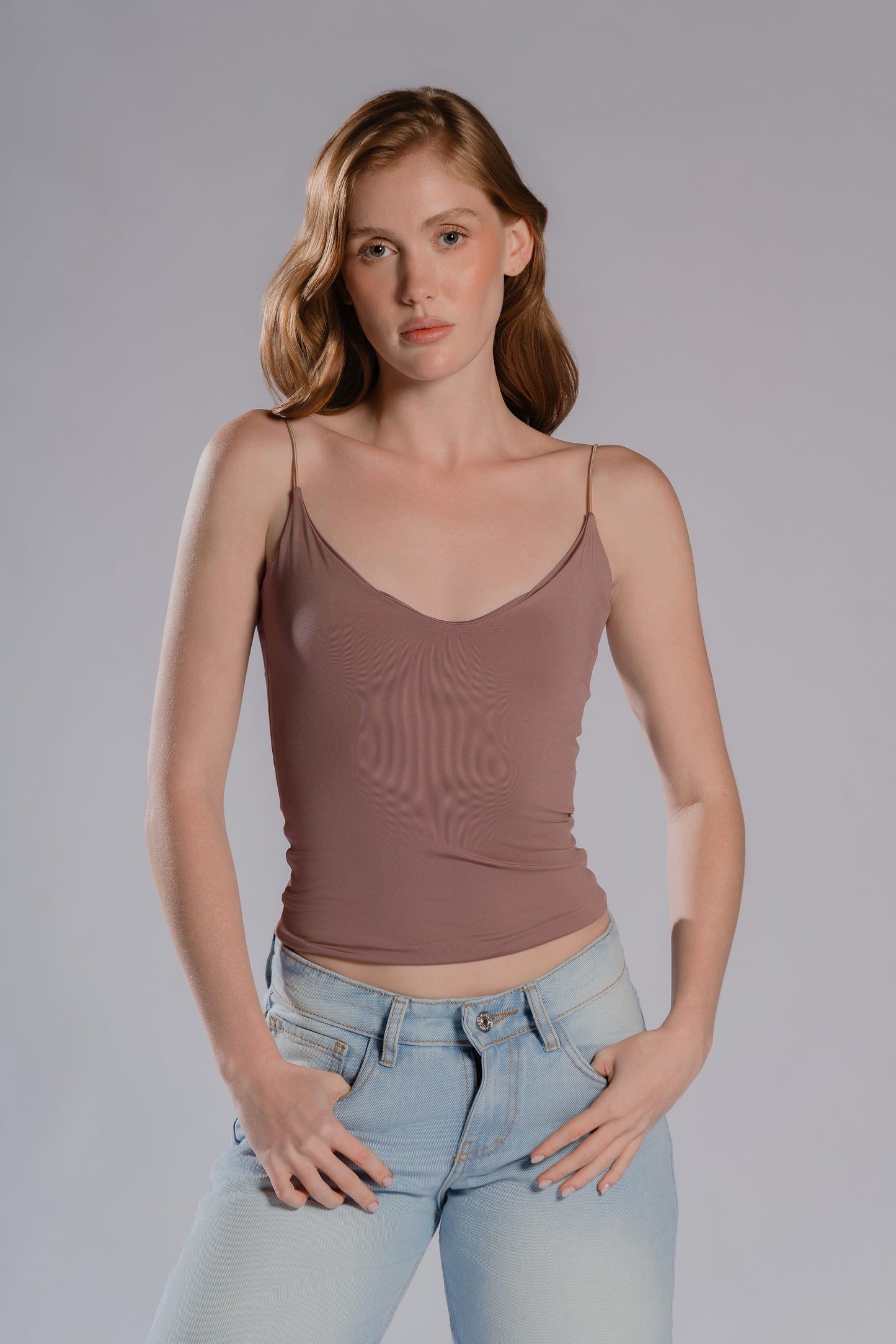 STRAPPY V-NECK TOP